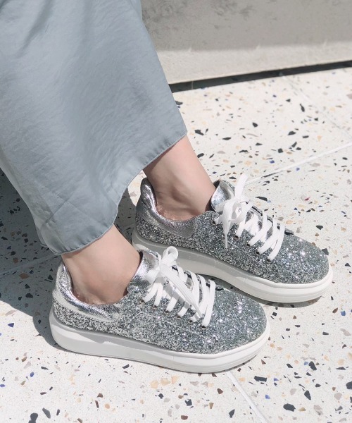 Punto エンプント のファッション En 厚底グリッタースニーカー スニーカー En シューズ セール