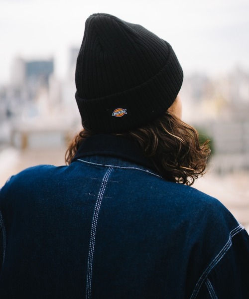 Dickies(ディッキーズ)の「Dickies CALIF LOGO WAPPEN KNIT CAP(ニットキャップ/ビーニー・レディース・オフホワイト/カーキ/ネイビー/ワイン/ブラック/グレー/オレンジ/インディゴブルー・FREE)」の13枚目の写真