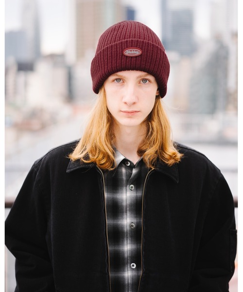 Dickies(ディッキーズ)の「Dickies CALIF LOGO WAPPEN KNIT CAP(ニットキャップ/ビーニー・レディース・オフホワイト/カーキ/ネイビー/ワイン/ブラック/グレー/オレンジ/インディゴブルー・FREE)」の18枚目の写真