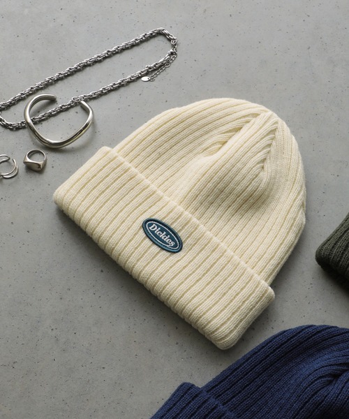 Dickies(ディッキーズ)の「Dickies CALIF LOGO WAPPEN KNIT CAP(ニットキャップ/ビーニー・レディース・オフホワイト/カーキ/ネイビー/ワイン/ブラック/グレー/オレンジ/インディゴブルー・FREE)」の20枚目の写真