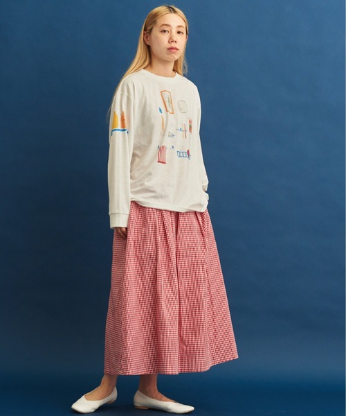 eiπe （イーペ）の「eiπe　 WASHROOM　ロングスリーブ-Tee（Tシャツ/カットソー・レディース・ホワイト・FREE）」の2枚目の写真