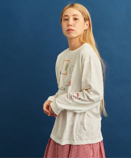 eiπe （イーペ）の「eiπe　 WASHROOM　ロングスリーブ-Tee（Tシャツ/カットソー・レディース・ホワイト・FREE）」の5枚目の写真