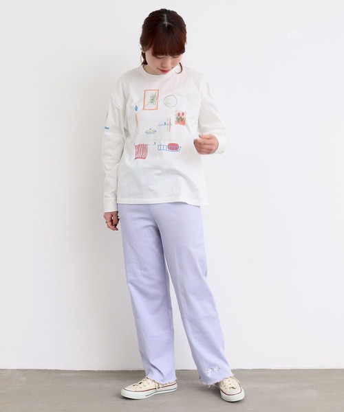 eiπe （イーペ）の「eiπe　 WASHROOM　ロングスリーブ-Tee（Tシャツ/カットソー・レディース・ホワイト・FREE）」の10枚目の写真