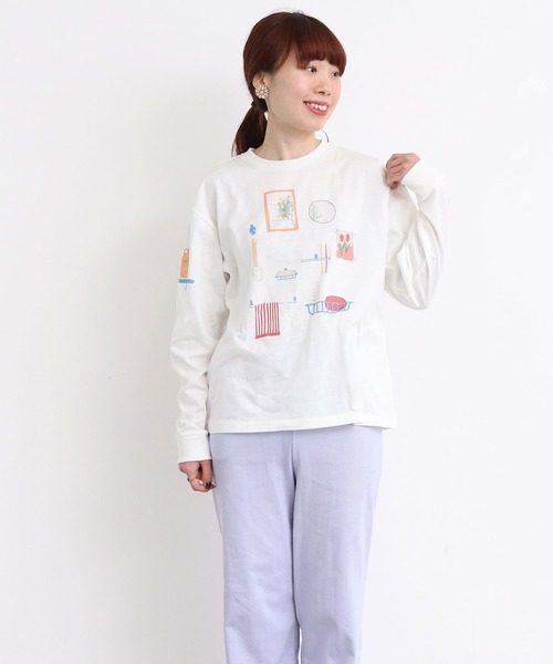 eiπe （イーペ）の「eiπe　 WASHROOM　ロングスリーブ-Tee（Tシャツ/カットソー・レディース・ホワイト・FREE）」の12枚目の写真