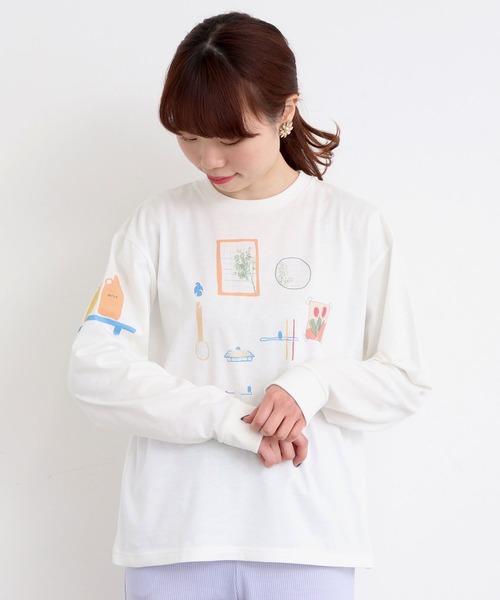 eiπe （イーペ）の「eiπe　 WASHROOM　ロングスリーブ-Tee（Tシャツ/カットソー・レディース・ホワイト・FREE）」の17枚目の写真