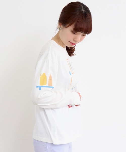 eiπe （イーペ）の「eiπe　 WASHROOM　ロングスリーブ-Tee（Tシャツ/カットソー・レディース・ホワイト・FREE）」の14枚目の写真