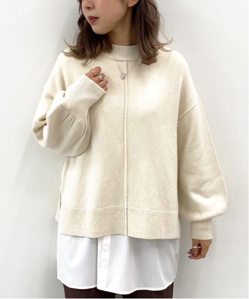 セール ハイネックニット シャツライクインナー Zozotown限定アイテム ニット セーター Apres Jour Mignon アプレジュールミニョン のファッション通販 Zozotown