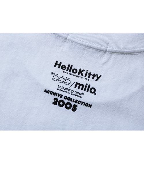 A BATHING APE（アベイシングエイプ）の「HELLO KITTY X MILO TEE #1 M（Tシャツ/カットソー・メンズ・ホワイト/ブラック・MEDIUM/LARGE/X-LARGE/XX-LARGE/SMALL）」の9枚目の写真