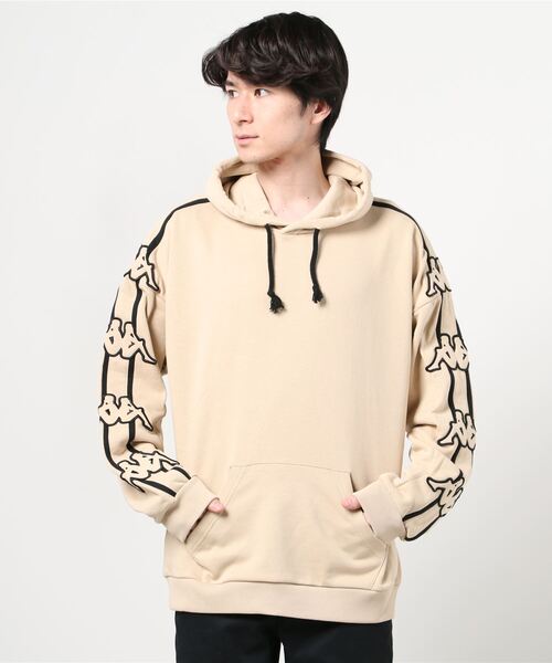 Kappa(カッパ)の「Kappa(カッパ)【UNI】BIG BANDAフーディー(パーカー・メンズ・ブラック/バーガンディー/グレー/ベージュ・M/L/XL)」の3枚目の写真