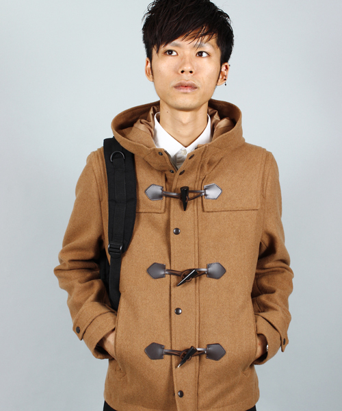 UNION STATION（ユニオンステーション）の「<FINEBOYS11月号 P119掲載　菅谷哲也さん 宮城大樹さん着用商品>メルトンショートダッフル(UNION STATION)（ダッフルコート・メンズ・ブルー/グリーン/キャメル/ネイビー/グレー・LL/LARGE/MEDIUM）」の5枚目の写真