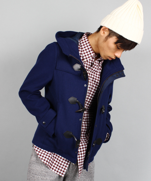 UNION STATION（ユニオンステーション）の「<FINEBOYS11月号 P119掲載　菅谷哲也さん 宮城大樹さん着用商品>メルトンショートダッフル(UNION STATION)（ダッフルコート・メンズ・ブルー/グリーン/キャメル/ネイビー/グレー・LL/LARGE/MEDIUM）」の12枚目の写真
