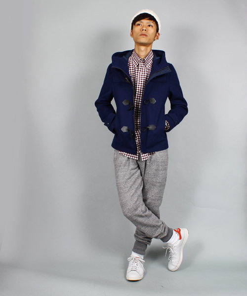 UNION STATION（ユニオンステーション）の「<FINEBOYS11月号 P119掲載　菅谷哲也さん 宮城大樹さん着用商品>メルトンショートダッフル(UNION STATION)（ダッフルコート・メンズ・ブルー/グリーン/キャメル/ネイビー/グレー・LL/LARGE/MEDIUM）」の11枚目の写真