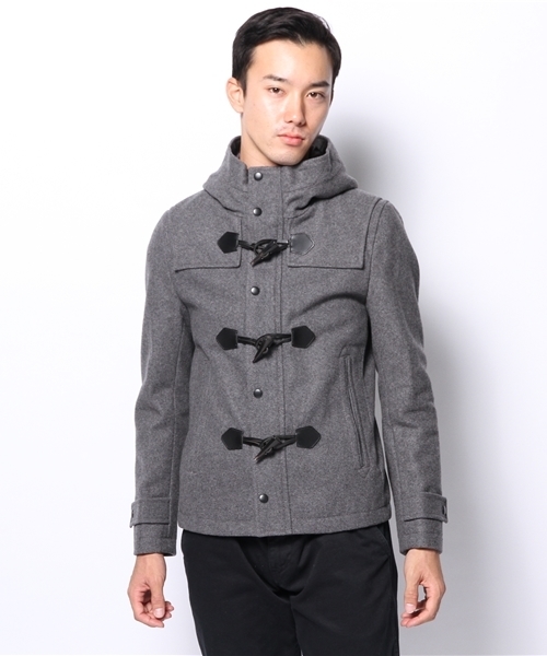 UNION STATION（ユニオンステーション）の「<FINEBOYS11月号 P119掲載　菅谷哲也さん 宮城大樹さん着用商品>メルトンショートダッフル(UNION STATION)（ダッフルコート・メンズ・ブルー/グリーン/キャメル/ネイビー/グレー・LL/LARGE/MEDIUM）」の2枚目の写真