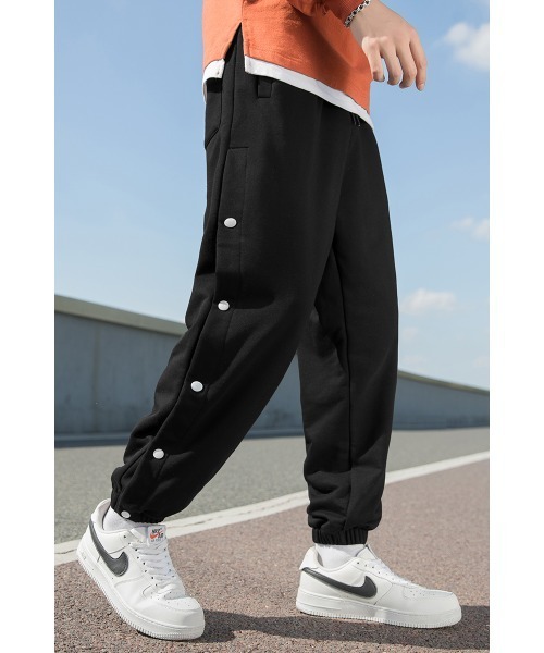 HOOK（フック）の「【HOOK】個性派サイドボタンスウェットパンツ