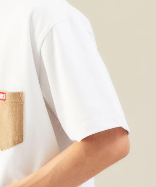 CHUMS（チャムス）の「別注 [ チャムス ] CHUMS GLR カラー ポケット Tシャツ ポケT カットソー（Tシャツ/カットソー・メンズ・ホワイト/ブラック・S/M/XL/L）」の11枚目の写真