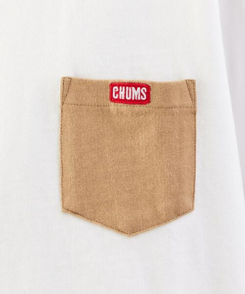 CHUMS（チャムス）の「別注 [ チャムス ] CHUMS GLR カラー ポケット Tシャツ ポケT カットソー（Tシャツ/カットソー・メンズ・ホワイト/ブラック・S/M/XL/L）」の6枚目の写真