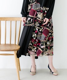 iS ScoLar | パッチワーク柄刺繍チュール重ねスカート(スカート)