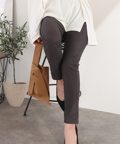 ElegChic(エレグシック)の「ストレッチスキニーパンツ(チノパンツ・レディース・アイボリー/ベージュ/ブラック/チャコール/カーキ/オフホワイト・L/M)」の5枚目の写真