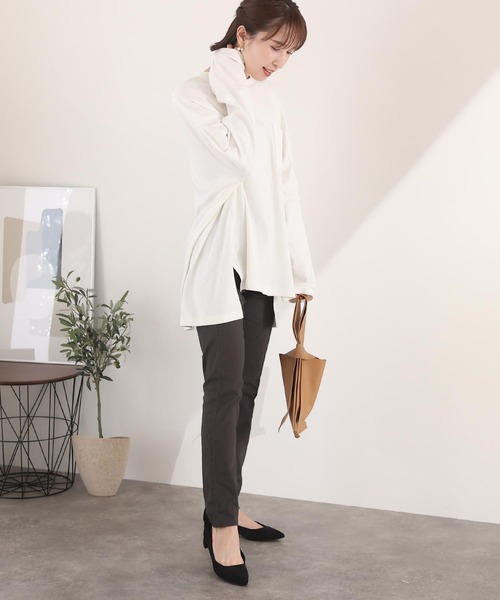 ElegChic(エレグシック)の「ストレッチスキニーパンツ(チノパンツ・レディース・アイボリー/ベージュ/ブラック/チャコール/カーキ/オフホワイト・L/M)」の20枚目の写真