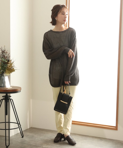 ElegChic(エレグシック)の「ストレッチスキニーパンツ(チノパンツ・レディース・アイボリー/ベージュ/ブラック/チャコール/カーキ/オフホワイト・L/M)」の22枚目の写真