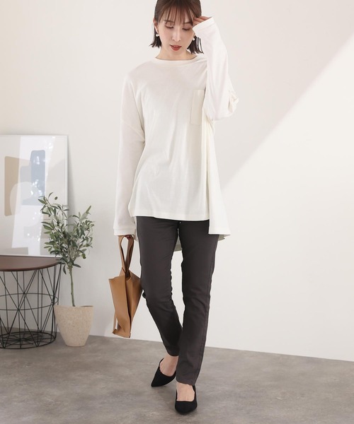 ElegChic(エレグシック)の「ストレッチスキニーパンツ(チノパンツ・レディース・アイボリー/ベージュ/ブラック/チャコール/カーキ/オフホワイト・L/M)」の21枚目の写真