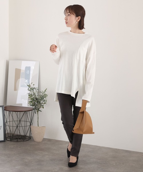 ElegChic(エレグシック)の「ストレッチスキニーパンツ(チノパンツ・レディース・アイボリー/ベージュ/ブラック/チャコール/カーキ/オフホワイト・L/M)」の8枚目の写真