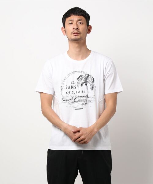 JEANS MATE（ジーンズメイト）の「【ZERO STAIN】サーフプリントＴシャツ　汗染み防止（Tシャツ/カットソー・メンズ・ホワイト/サックスブルー/その他1/その他3/レッド/その他2/ネイビー/ホワイト系その他/カーキ/ブルー/その他4/ピンク系その他/ベージュ/ブルー系その他・MEDIUM/SMALL/X-LARGE/LARGE）」の14枚目の写真
