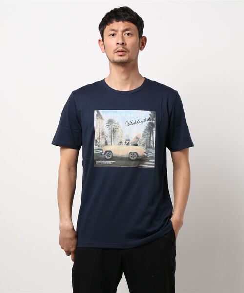 JEANS MATE（ジーンズメイト）の「【ZERO STAIN】サーフプリントＴシャツ　汗染み防止（Tシャツ/カットソー・メンズ・ホワイト/サックスブルー/その他1/その他3/レッド/その他2/ネイビー/ホワイト系その他/カーキ/ブルー/その他4/ピンク系その他/ベージュ/ブルー系その他・MEDIUM/SMALL/X-LARGE/LARGE）」の6枚目の写真