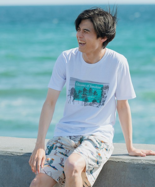 JEANS MATE（ジーンズメイト）の「【ZERO STAIN】サーフプリントＴシャツ　汗染み防止（Tシャツ/カットソー・メンズ・ホワイト/サックスブルー/その他1/その他3/レッド/その他2/ネイビー/ホワイト系その他/カーキ/ブルー/その他4/ピンク系その他/ベージュ/ブルー系その他・MEDIUM/SMALL/X-LARGE/LARGE）」の11枚目の写真