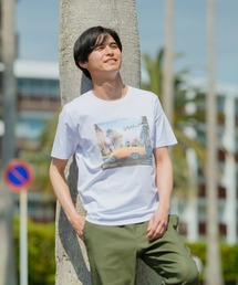 【ZERO STAIN】サーフプリントTシャツ 汗染み防止