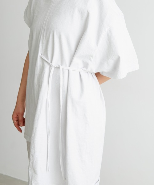 nitca（ニトカ）の「.._●スーパーアメリカンドライ天竺 アシメチュニックT（Tシャツ/カットソー・レディース・ホワイト/ボルドー/グリーン・FREE）」の8枚目の写真