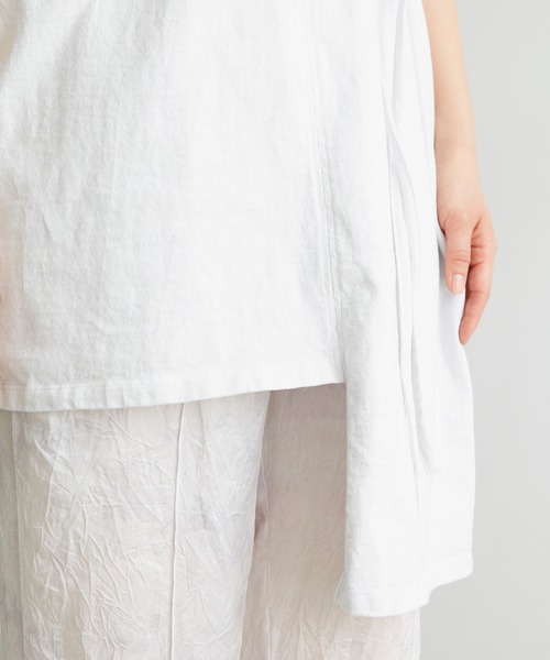 nitca（ニトカ）の「.._●スーパーアメリカンドライ天竺 アシメチュニックT（Tシャツ/カットソー・レディース・ホワイト/ボルドー/グリーン・FREE）」の6枚目の写真