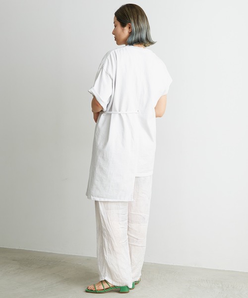 nitca（ニトカ）の「.._●スーパーアメリカンドライ天竺 アシメチュニックT（Tシャツ/カットソー・レディース・ホワイト/ボルドー/グリーン・FREE）」の7枚目の写真