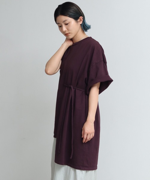 nitca（ニトカ）の「.._●スーパーアメリカンドライ天竺 アシメチュニックT（Tシャツ/カットソー・レディース・ホワイト/ボルドー/グリーン・FREE）」の13枚目の写真