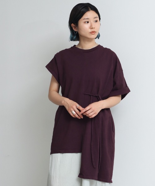 nitca（ニトカ）の「.._●スーパーアメリカンドライ天竺 アシメチュニックT（Tシャツ/カットソー・レディース・ホワイト/ボルドー/グリーン・FREE）」の14枚目の写真