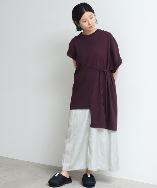 nitca（ニトカ）の「.._●スーパーアメリカンドライ天竺 アシメチュニックT（Tシャツ/カットソー・レディース・ホワイト/ボルドー/グリーン・FREE）」の15枚目の写真