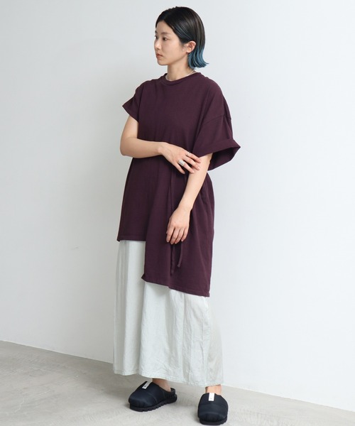 nitca（ニトカ）の「.._●スーパーアメリカンドライ天竺 アシメチュニックT（Tシャツ/カットソー・レディース・ホワイト/ボルドー/グリーン・FREE）」の16枚目の写真