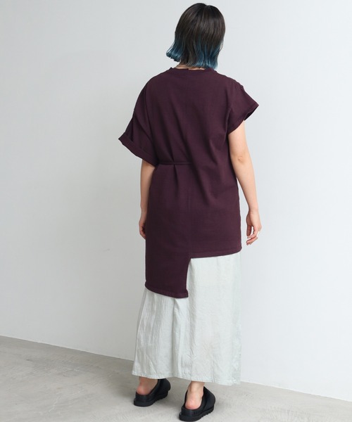 nitca（ニトカ）の「.._●スーパーアメリカンドライ天竺 アシメチュニックT（Tシャツ/カットソー・レディース・ホワイト/ボルドー/グリーン・FREE）」の17枚目の写真