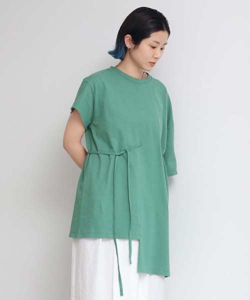 nitca（ニトカ）の「.._●スーパーアメリカンドライ天竺 アシメチュニックT（Tシャツ/カットソー・レディース・ホワイト/ボルドー/グリーン・FREE）」の20枚目の写真