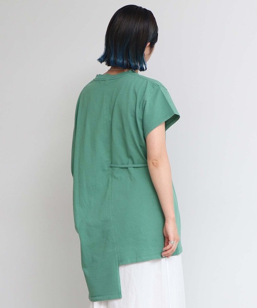 nitca（ニトカ）の「.._●スーパーアメリカンドライ天竺 アシメチュニックT（Tシャツ/カットソー・レディース・ホワイト/ボルドー/グリーン・FREE）」の22枚目の写真