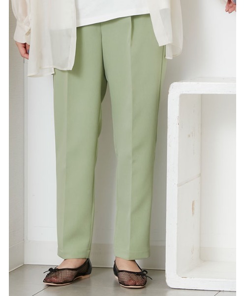 POU DOU DOU（プードゥドゥ）の「センタープレスイージーカラーパンツ（その他パンツ・レディース・ブラック/グリーン/アイボリー・3）」の11枚目の写真