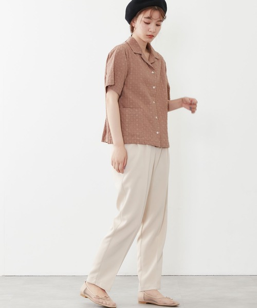 POU DOU DOU（プードゥドゥ）の「センタープレスイージーカラーパンツ（その他パンツ・レディース・ブラック/グリーン/アイボリー・3）」の17枚目の写真