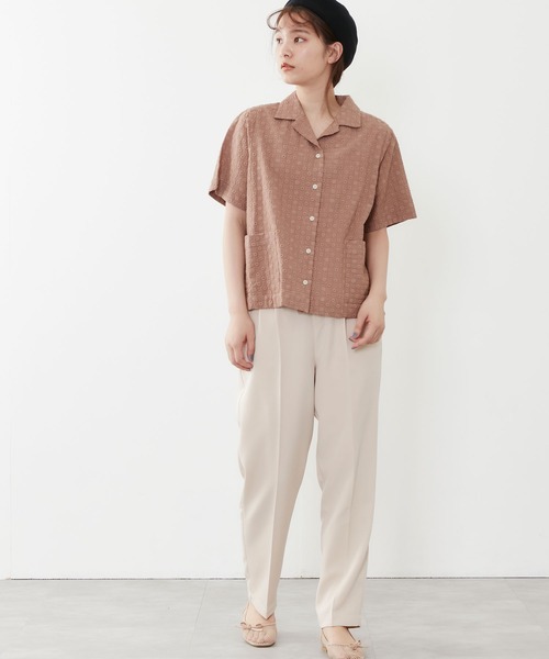 POU DOU DOU（プードゥドゥ）の「センタープレスイージーカラーパンツ（その他パンツ・レディース・ブラック/グリーン/アイボリー・3）」の18枚目の写真