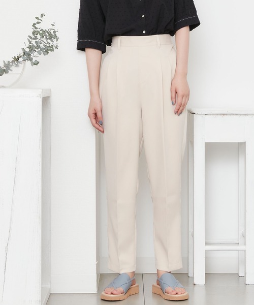 POU DOU DOU（プードゥドゥ）の「センタープレスイージーカラーパンツ（その他パンツ・レディース・ブラック/グリーン/アイボリー・3）」の19枚目の写真