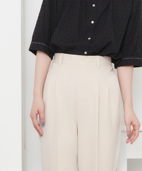 POU DOU DOU（プードゥドゥ）の「センタープレスイージーカラーパンツ（その他パンツ・レディース・ブラック/グリーン/アイボリー・3）」の20枚目の写真