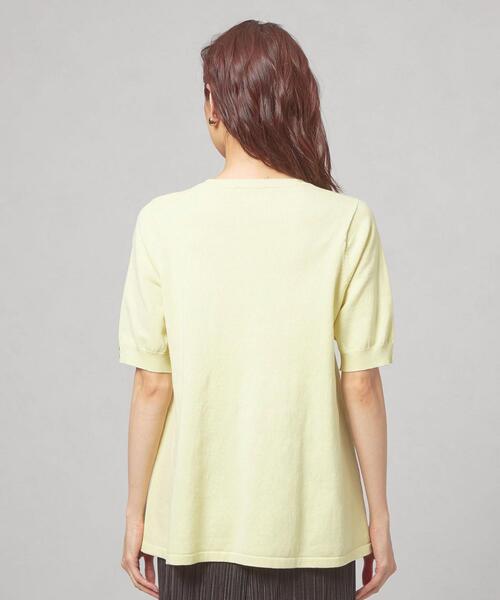 THE STATION STORE（ザ ステーション ストア）の「＜closet story＞□CSC ソデボタン Aライン ニット -手洗い可能-（ニット/セーター・レディース・ブラック/ライム・FREE）」の5枚目の写真