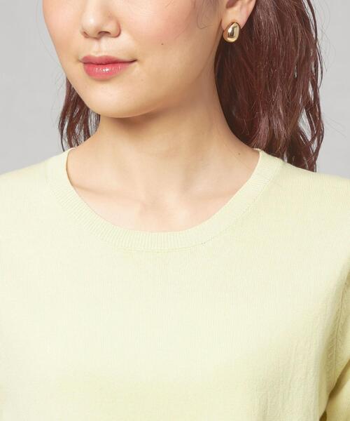 THE STATION STORE（ザ ステーション ストア）の「＜closet story＞□CSC ソデボタン Aライン ニット -手洗い可能-（ニット/セーター・レディース・ブラック/ライム・FREE）」の6枚目の写真