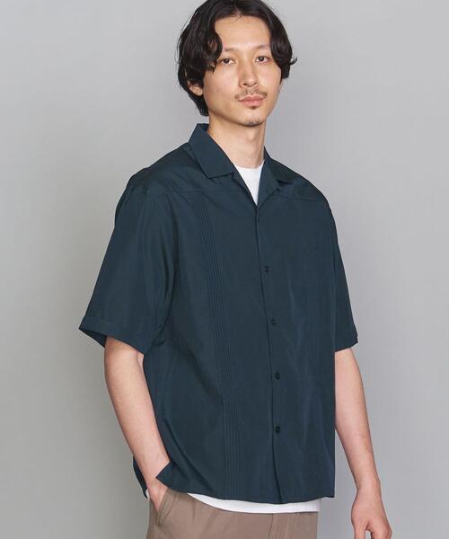 BEAUTY&YOUTH UNITED ARROWS（ビューティーアンドユースユナイテッドアローズ）の「BY ハケメ シャンブレー ピンタック シャツ（シャツ/ブラウス・メンズ・ダークグリーン/グレー/イエロー・SMALL/MEDIUM/LARGE/X-LARGE）」の4枚目の写真