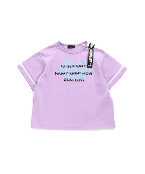 JENNI love（ジェニィラブ）の「チュール切替えワンショルＴシャツ（Tシャツ/カットソー・キッズ・ブラック/ミント/ラベンダー・140cm/130cm/160cm/150cm）」の9枚目の写真