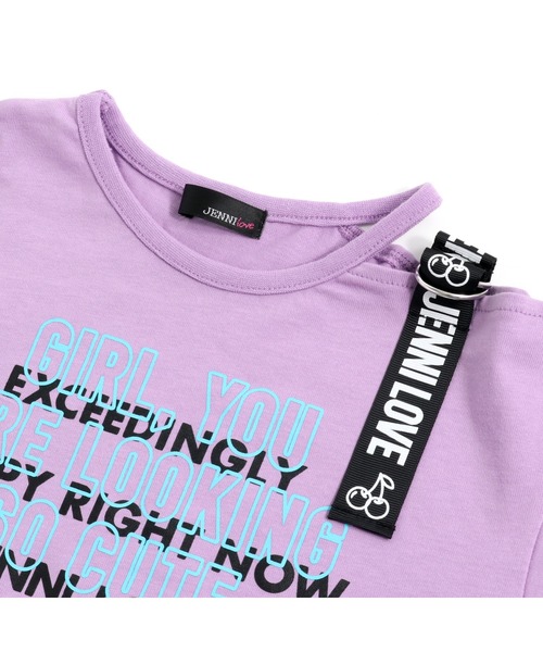 JENNI love（ジェニィラブ）の「チュール切替えワンショルＴシャツ（Tシャツ/カットソー・キッズ・ブラック/ミント/ラベンダー・140cm/130cm/160cm/150cm）」の13枚目の写真